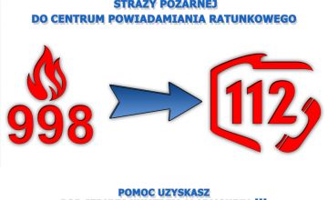 Przełączenie numeru alarmowego 998 na 112